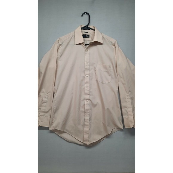 Ketch Striped Button Down Front Shirt Tan Size 15 / 32/33 - Picture 1 of 7